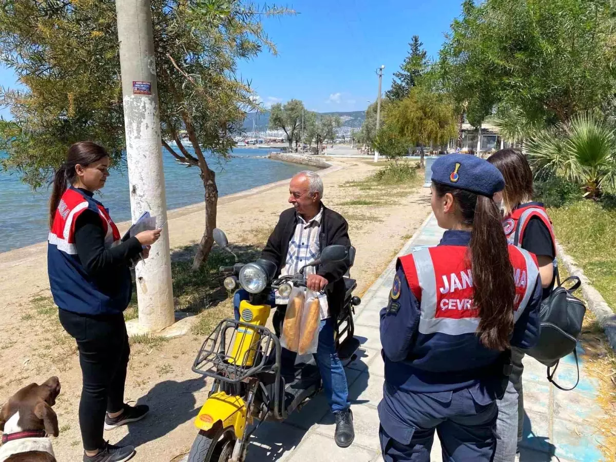 Aydın İl Jandarma Komutanlığı ekipleri çevre ve hayvanları koruma çalışmalarını sürdürüyor