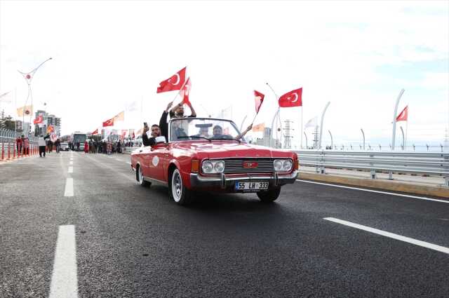 Türkiye'nin en uzun dördüncü köprüsü, Cumhurbaşkanı Erdoğan'ın bağlandığı törenle açıldı Türkiye'nin en uzun dördüncü köprüsü, Cumhurbaşkanı Erdoğan'ın bağlandığı törenle açıldı