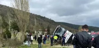 Bozüyük'te otobüs kazası: 12 kişi yaralandı