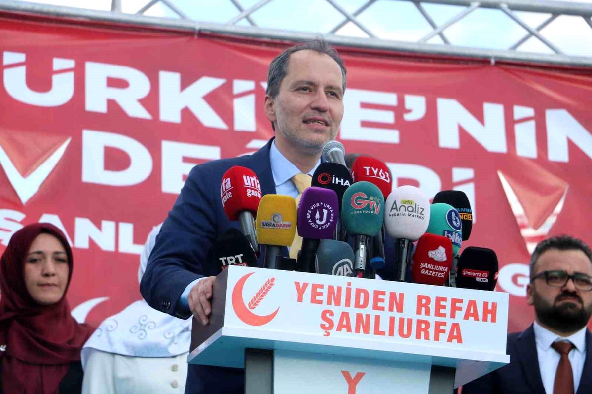 Yeniden Refah Partisi Genel Başkanı Fatih Erbakan Şanlıurfa\'da konuştu