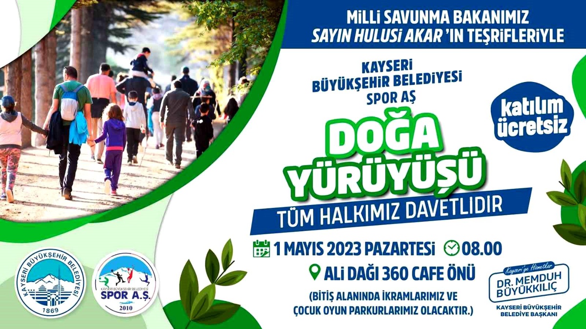 Kayseri Büyükşehir\'den Doğa Yürüyüşü