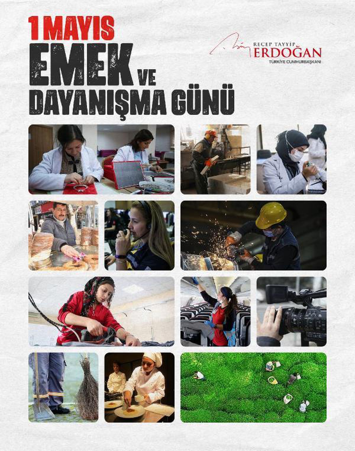 Cumhurbaşkanı Erdoğan 1 Mayıs Emek ve Dayanışma Günü\'nü kutladı