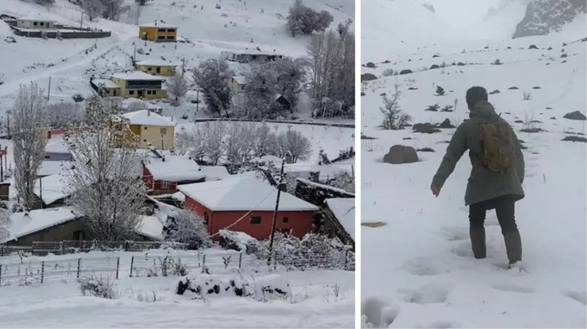 Erzincan\'a mayıs ayında lapa lapa kar yağdı!