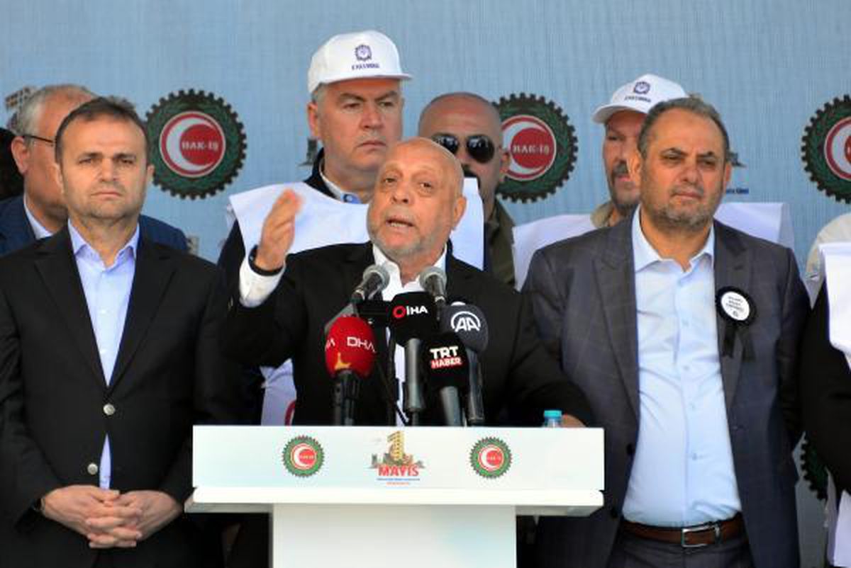 \'1 Mayıs Emek ve Dayanışma Günü\' kutlamalarında HAK-İş Genel Başkanı Mahmut Arslan\'dan açıklama