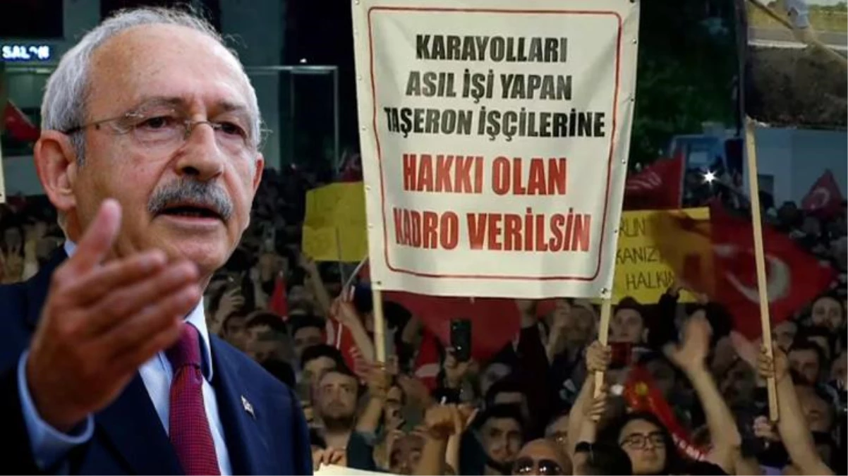Kemal Kılıçdaroğlu söz verdi! Mitingde açılan pankarta sessiz kalmadı: Taşeron işçisine kadro vereceğiz, söz