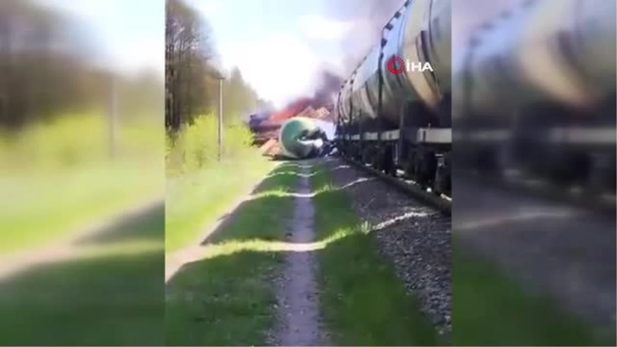 Rusya sınırında patlama: Tren raydan çıktı