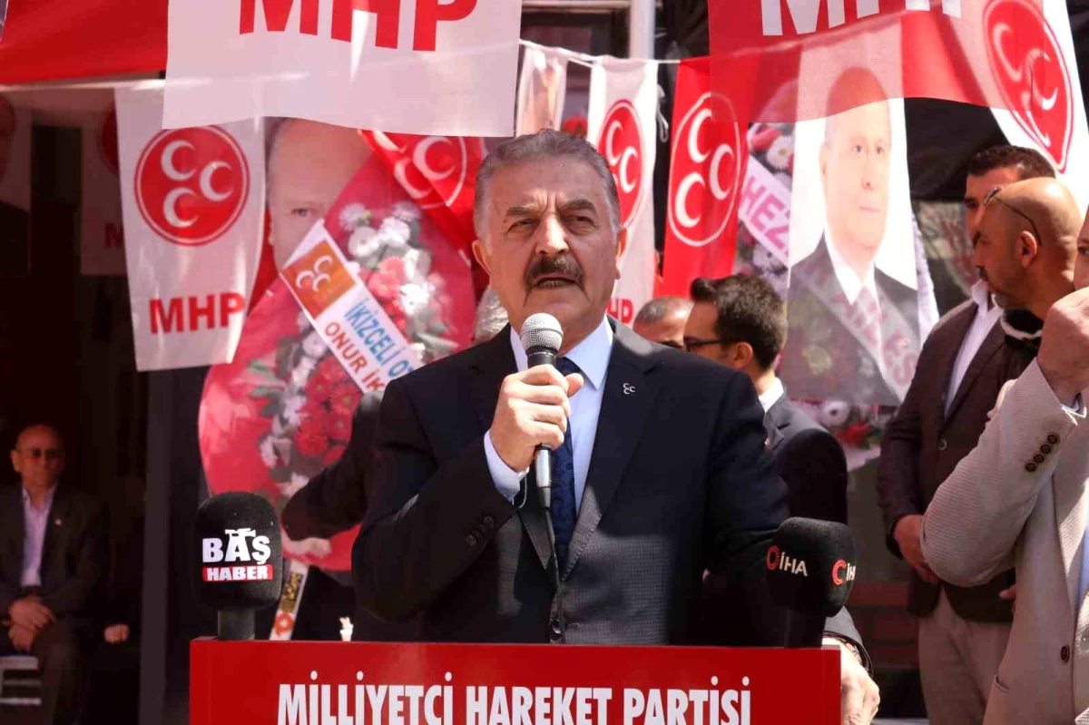 MHP Genel Sekreteri İsmet Büyükataman Bursa\'da Seçim İletişim Merkezi Açılışında Konuştu