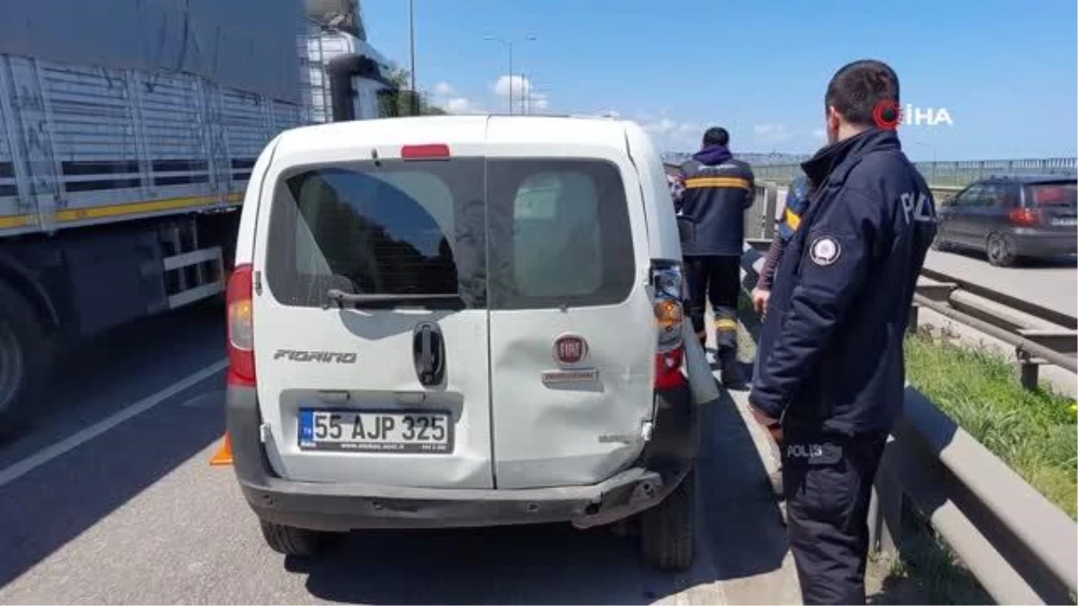 Samsunda zincirleme trafik kazası: 1 yaralı