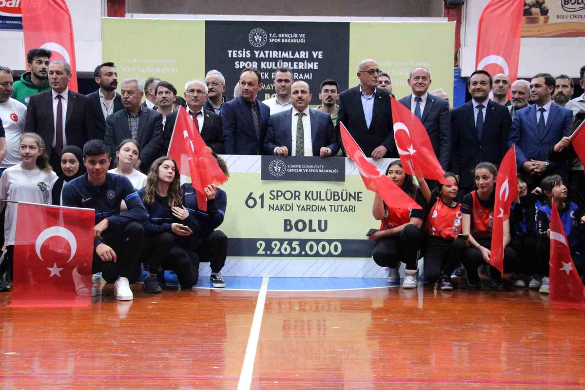 Gençlik ve Spor Bakanlığı Bolu\'da 61 Spor Kulübüne Yardım Yaptı