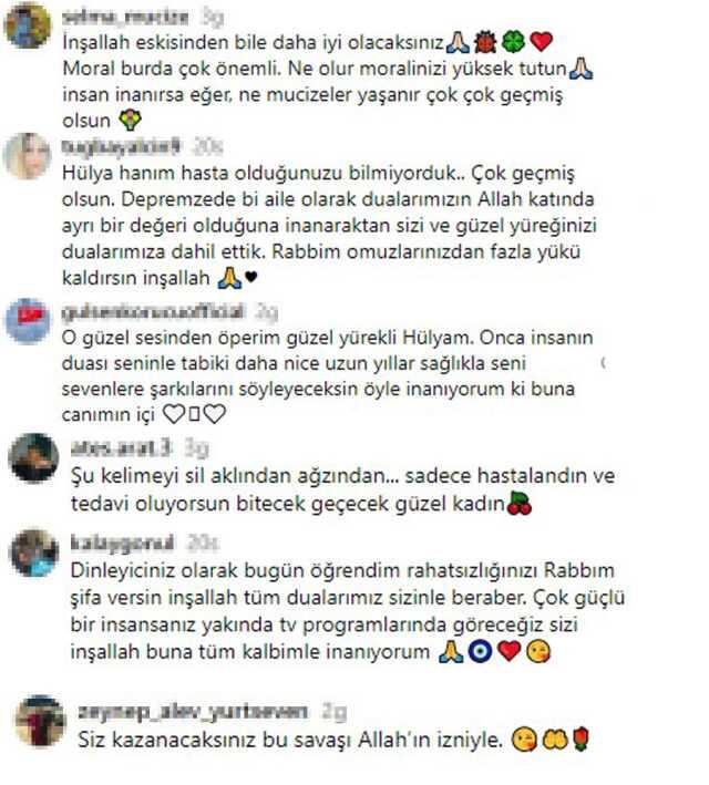 Kanserle mücadele eden şarkıcı Hülya Bozkaya'ya sevenlerinden destek yağıyor