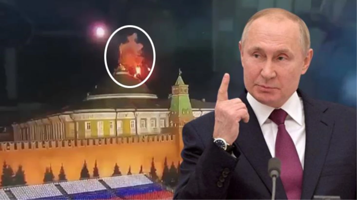Kremlin\'e saldırı girişiminde bulunan İHA\'ların etkisiz hale getirildiği anlar kamerada