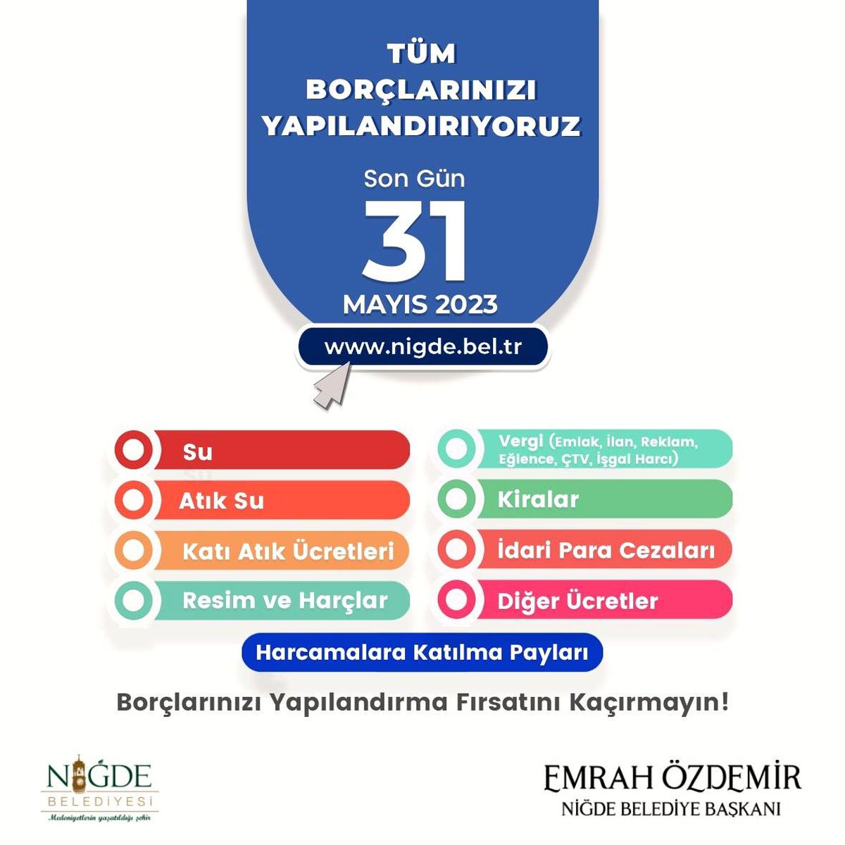 Niğde Belediyesi Borçları Yapılandırmaya Gidiyor