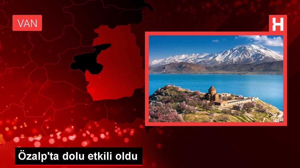 Van'ın Özalp ilçesi dolu yağışıyla beyaza büründü