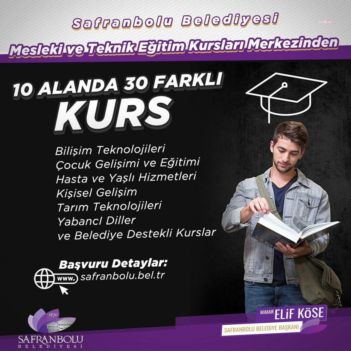 Safranbolu Belediyesi Mesleki Teknik Eğitim Kursları Merkezi\'nde kayıtlar başlıyor