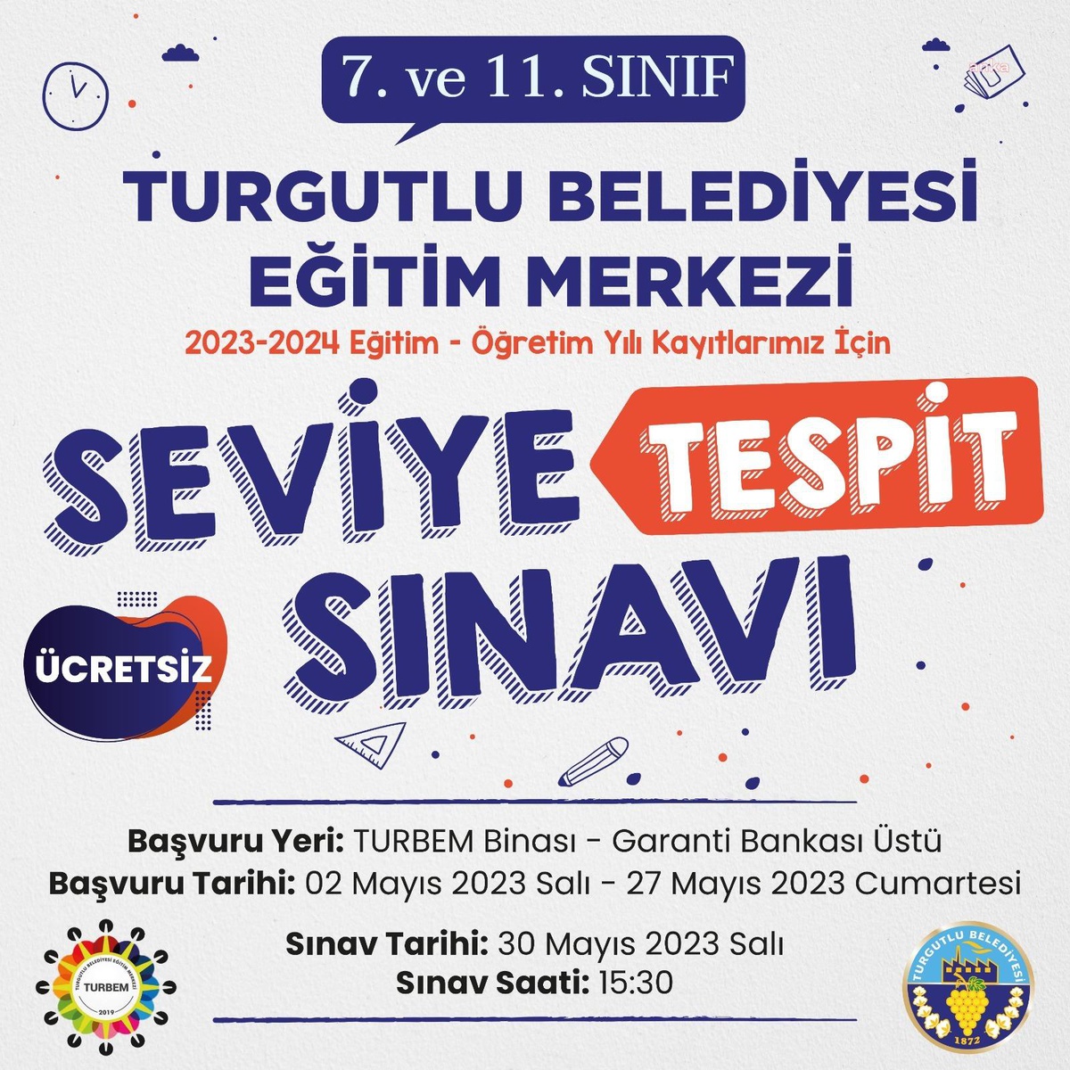 TURBEM, 2023-2024 eğitim öğretim yılı kayıtları için seviye tespit sınavı yapacak