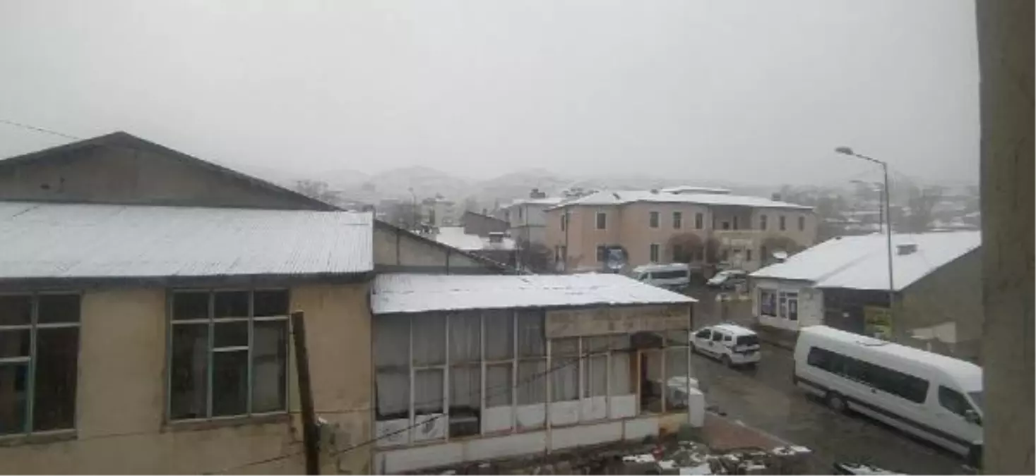 Özalp'te etkili olan dolu yağışı çevreyi beyaza bürüdü