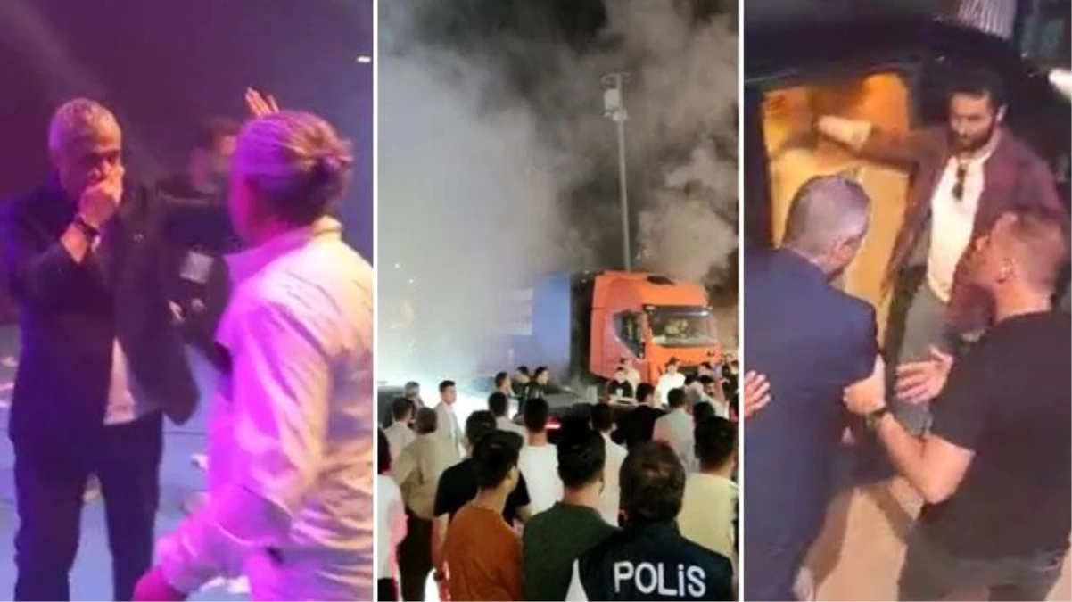 AK Parti\'nin düzenlediği Cengiz Kurtoğlu konserinde yangın! Bakan Nebati bölgeden uzaklaştırıldı
