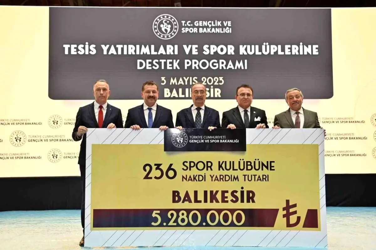 Balıkesir\'de 236 Spor Kulübüne 5 Milyon 280 Bin TL Nakdi Yardım Yapıldı