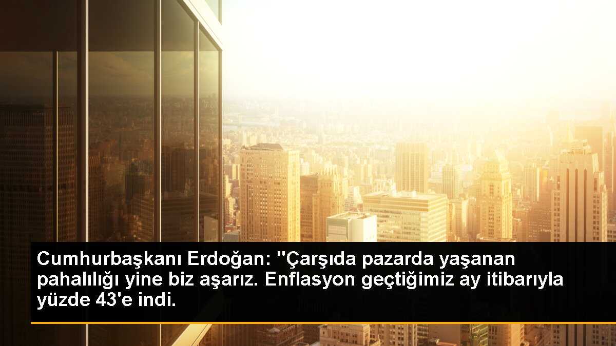 Cumhurbaşkanı Erdoğan: Enflasyon geçtiğimiz ay yüzde 43\'e indi