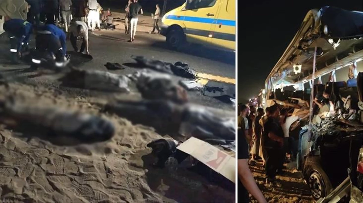 Mısır\'da yolcu otobüsünün kamyona çarptığı kazada 14 kişi öldü, 25 kişi yaralandı