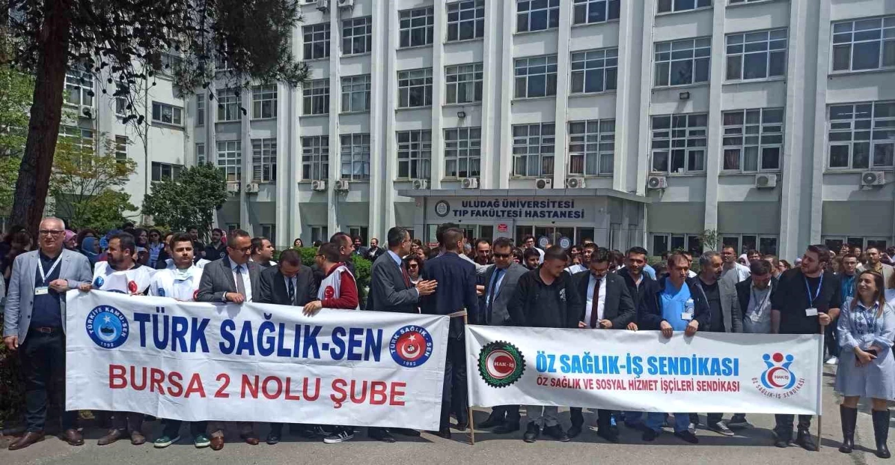 Uludağ Üniversitesi Tıp Fakültesi Hastanesi çalışanları silahlı saldırıyı kınadı