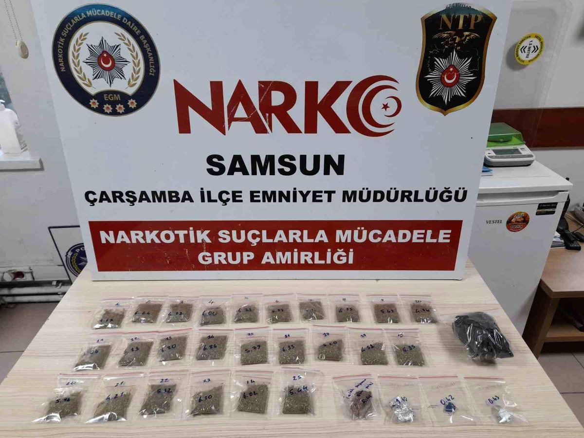 Samsunda Şüpheli Araçta Esrar Maddesi Ele Geçirildi