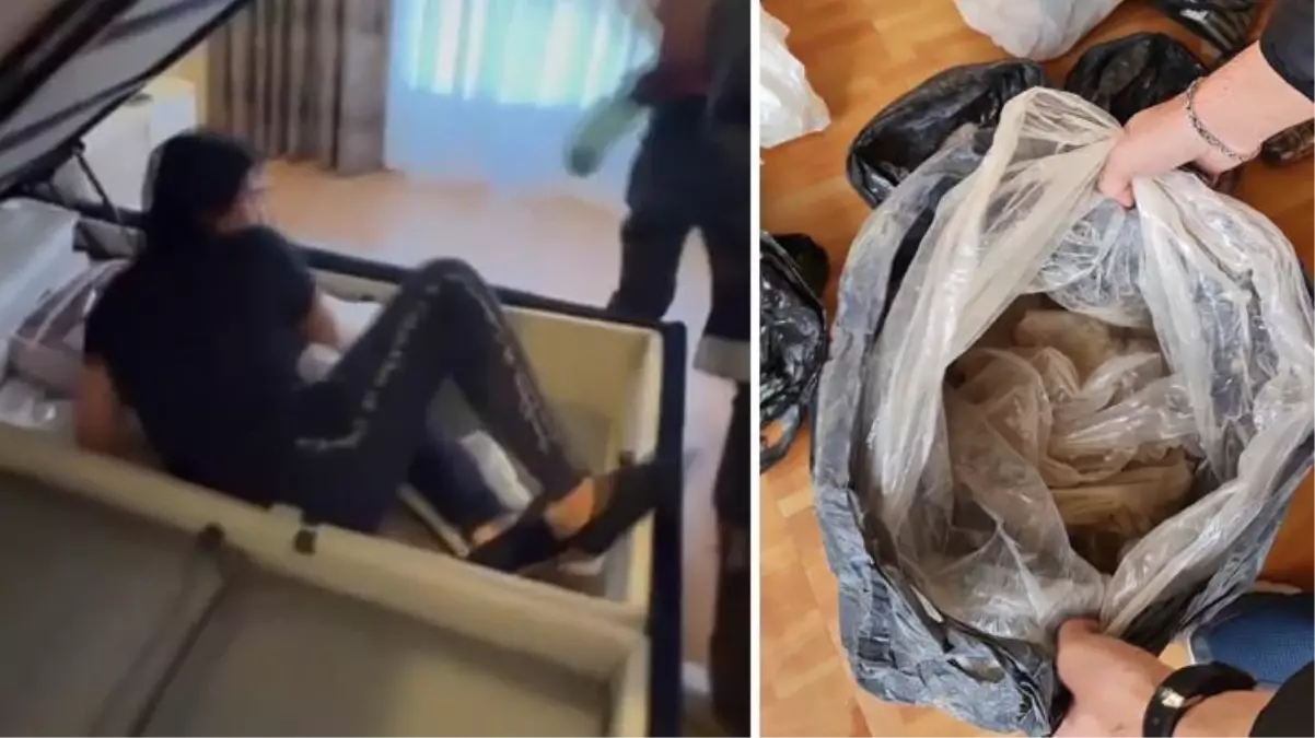Bazanın içine giren uyuşturucu baronunu, eşinin yaptığı hareket yakalattı