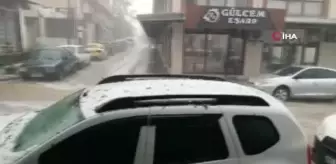 Yenicede kuvvetli sağanak ve dolu yağışı etkili oldu