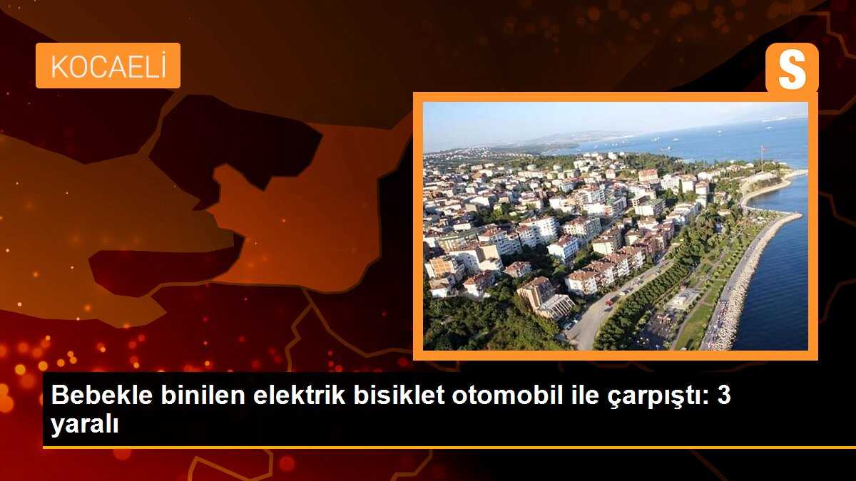 Elektrikli bisikletli aile otomobille çarpıştı: Yaralılar var