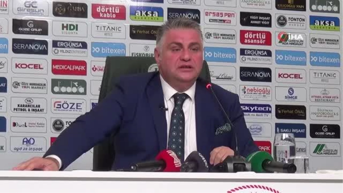 Giresunspor Başkanı Nahid Yamak: Kalan maçlardan en az 9 puan almamız lazım