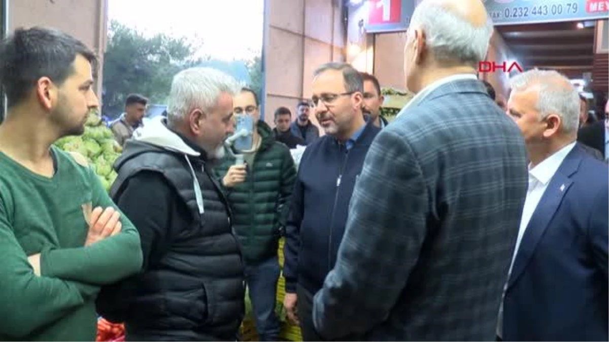 Gençlik ve Spor Bakanı Kasapoğlu İzmir Meyve ve Sebze Halini Ziyaret Etti