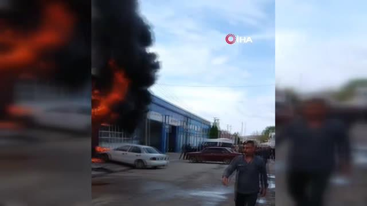 Bursada metal sanayide yangın: 4 işyeri ve 3 araç hasar gördü