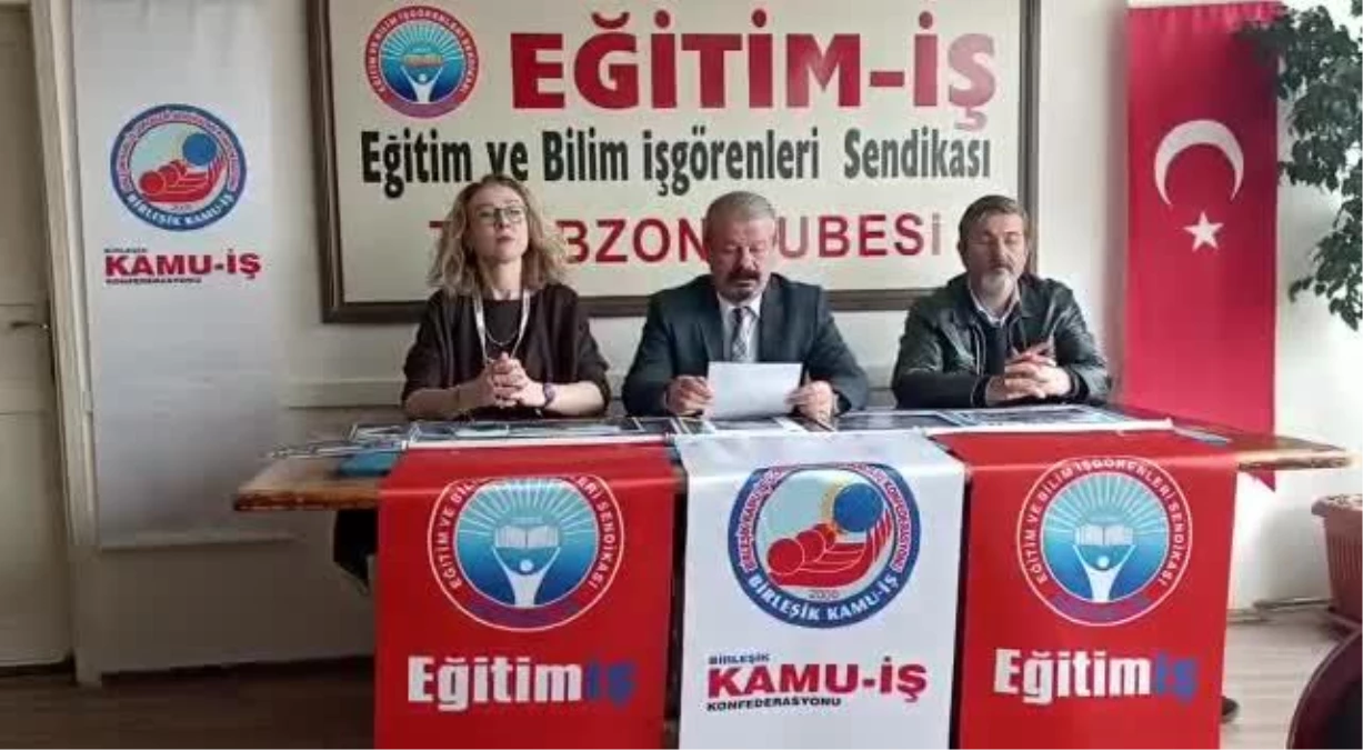 Eğitim-İş Trabzon Şubesi Başkanı Tamer Özlü: Milli Eğitim Müdürlükleri AKP\'nin siyasi propaganda aracı değildir