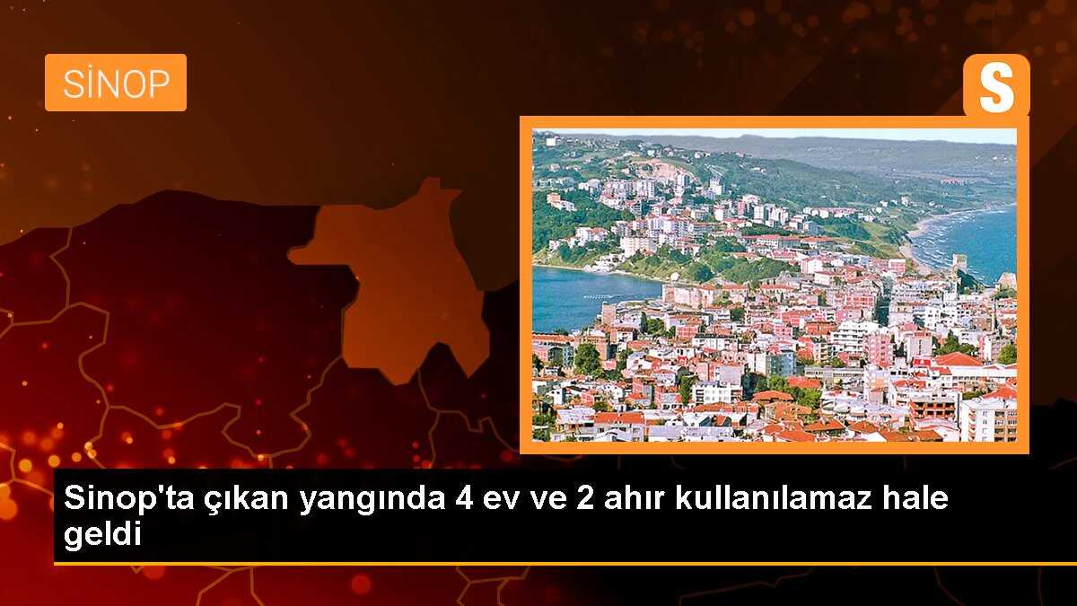 Sinop\'ta Yangın: 4 Ev ve 2 Ahır Tamamen Yandı