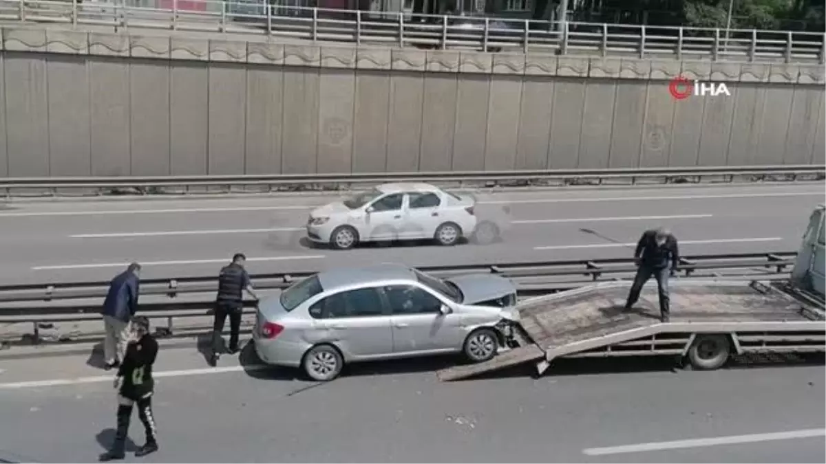 D-100de meydana gelen kazada 1 kişi yaralandı