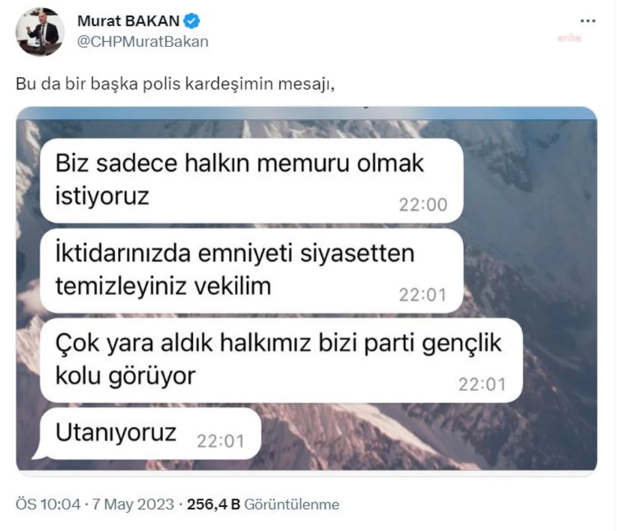 CHP İzmir Milletvekili Murat Bakan\'dan İmamoğlu\'na yönelik provokasyon sonrası polislerden mesaj