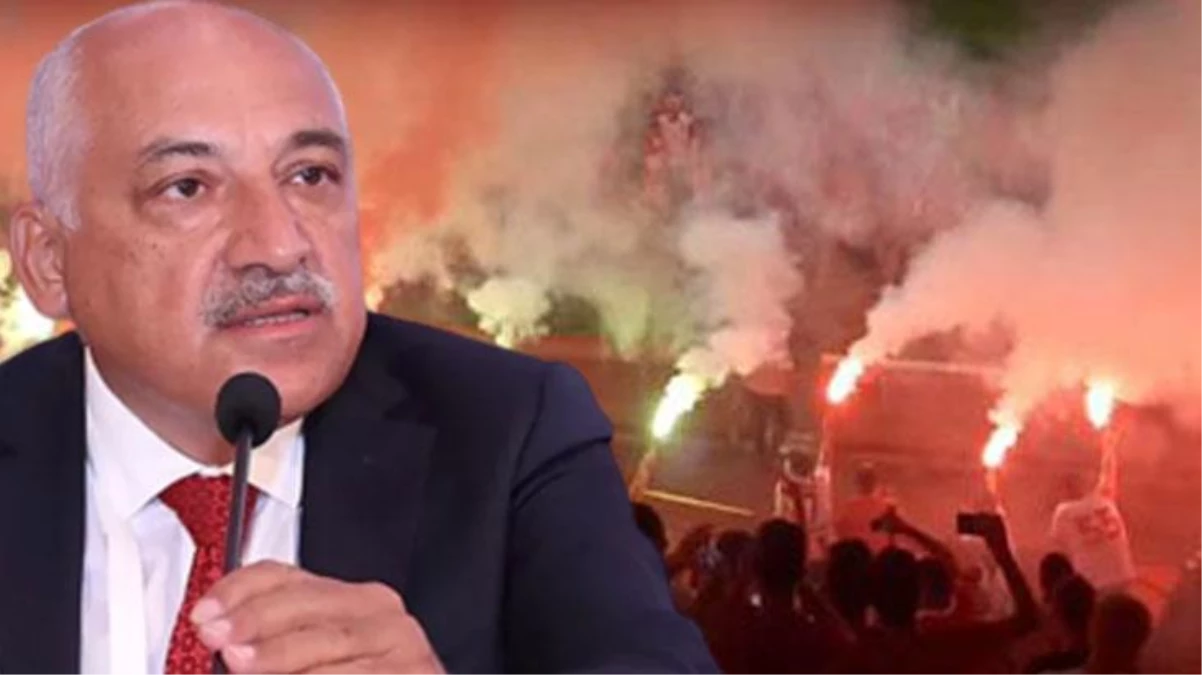 TRT yayını kesti! TFF Başkanı Büyükekşi Bakan Muş\'un statta olduğunu söyleyince taraftar yuhaladı