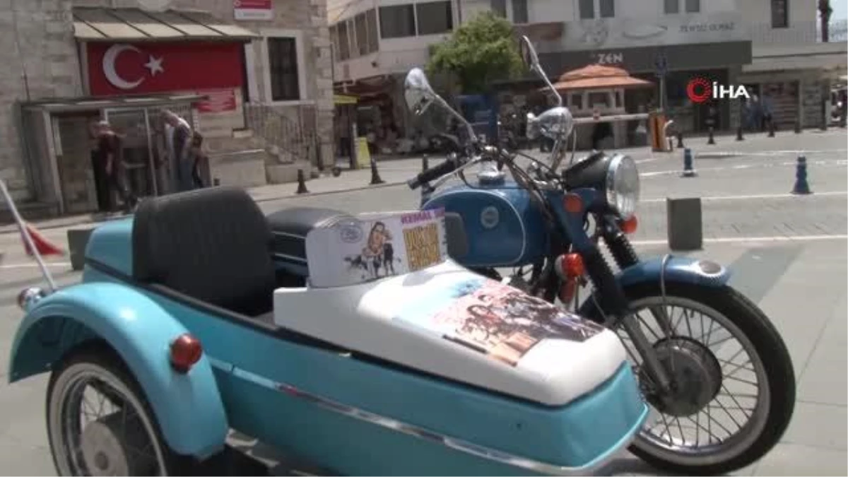 Bahar Öztan Kemal Sunalla oynadığı filmdeki motosiklete 41 yıl sonra tekrar bindi