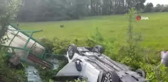 D-100de cip ile otomobil çarpıştı: 1 ölü 2 yaralı