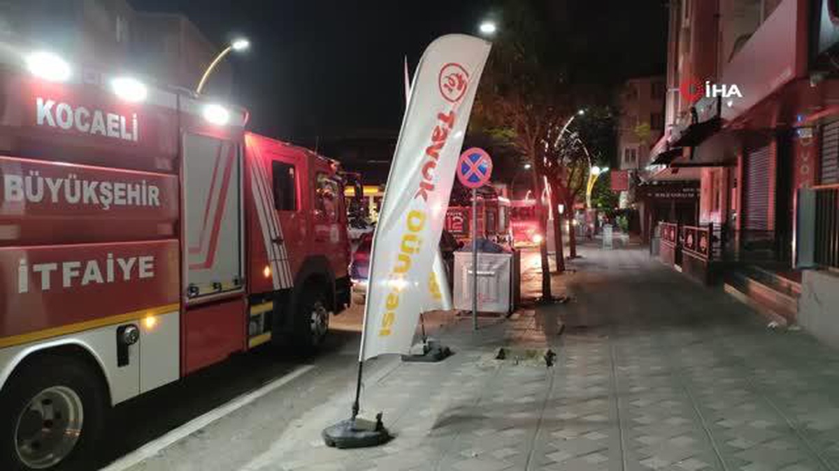 İş yerinde kombiden yangın çıktı