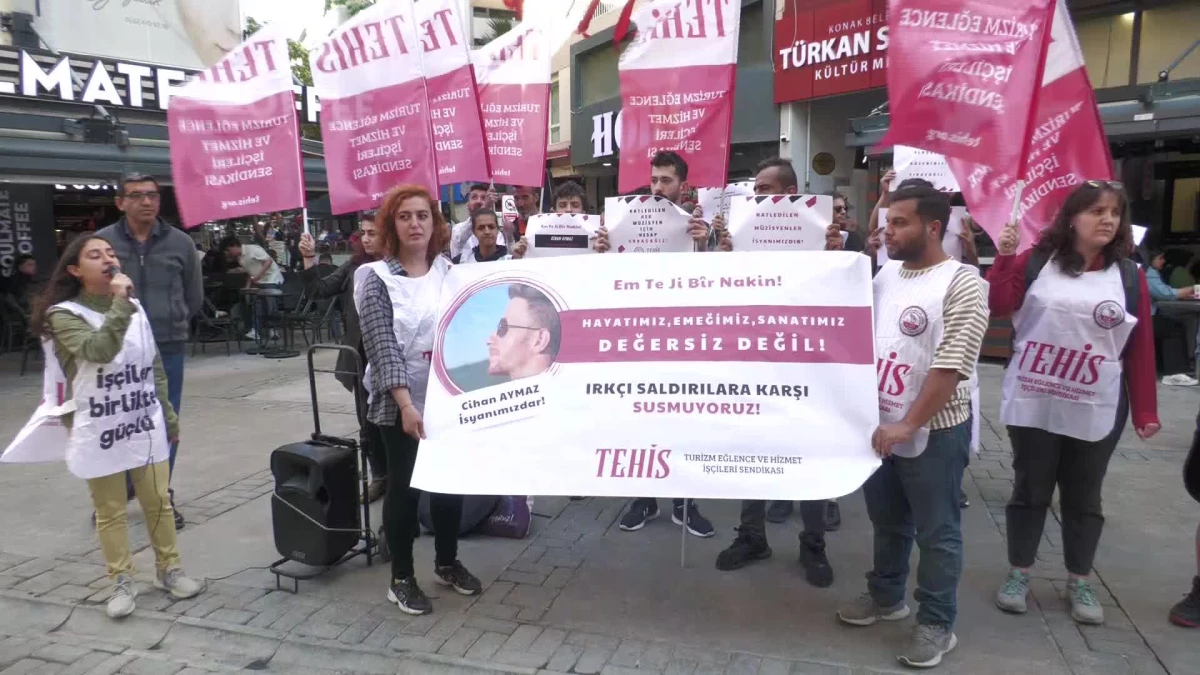 İzmir\'de müzisyenler, Cihan Aymaz cinayetini protesto etti