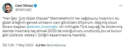 Sanatçılardan İmamoğlu'na destek mesajları