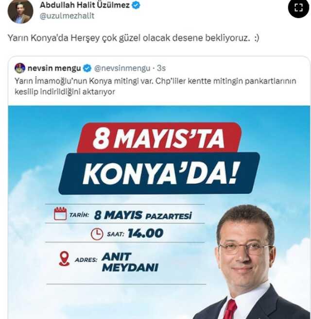 Son Dakika: İmamoğlu'nun Konya mitingi öncesi provokatif paylaşımlarda bulunan 2 Kızılay yöneticisi görevden alındı