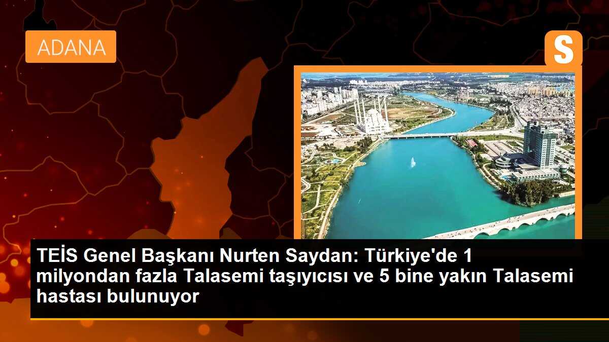TEİS Genel Başkanı Nurten Saydan: Türkiye\'de 1 milyondan fazla Talasemi taşıyıcısı ve 5 bine yakın Talasemi hastası bulunuyor