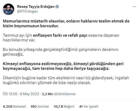 Cumhurbaşkanı Erdoğan'ın memur zammı için temmuzu işaret etmesine Memur-Sen'den itiraz: Kamudaki ücret adaletsizliği hemen giderilmelidir