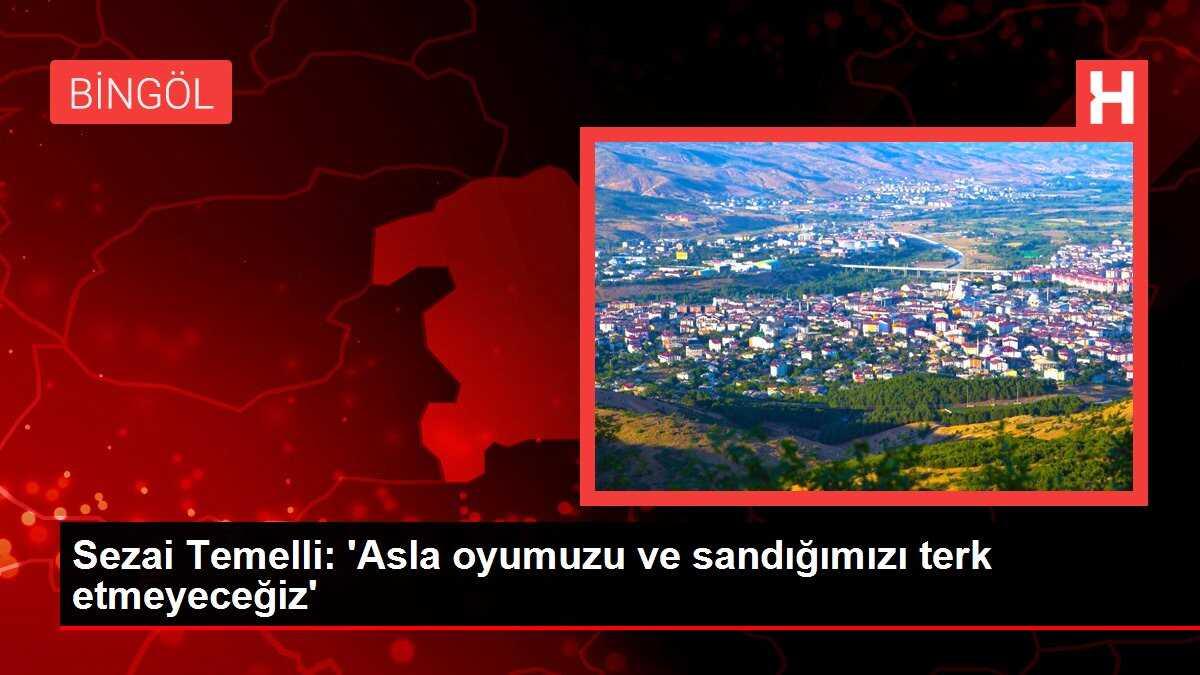 Sezai Temelli: 'Asla oyumuzu ve sandığımızı terk etmeyeceğiz'