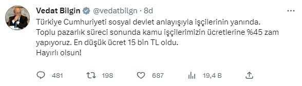 Son Dakika! Kamu işçisine yüzde 45 zam! En düşük maaş 15 bin TL oldu