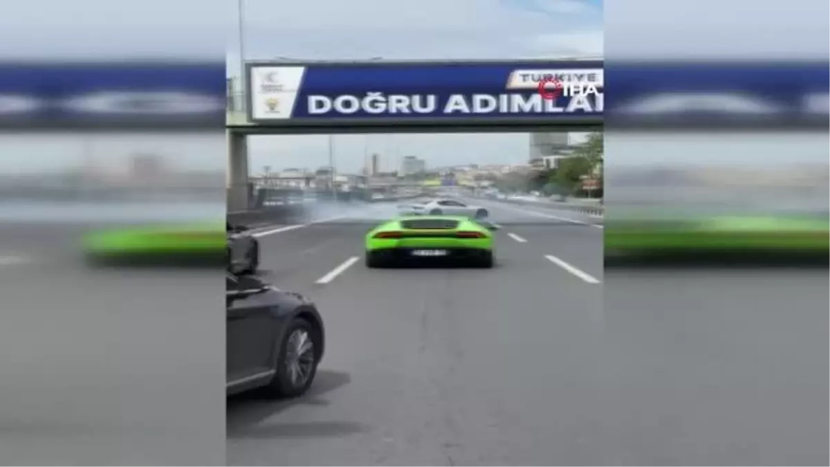 E-5\'te drift atılan anlar kamerada