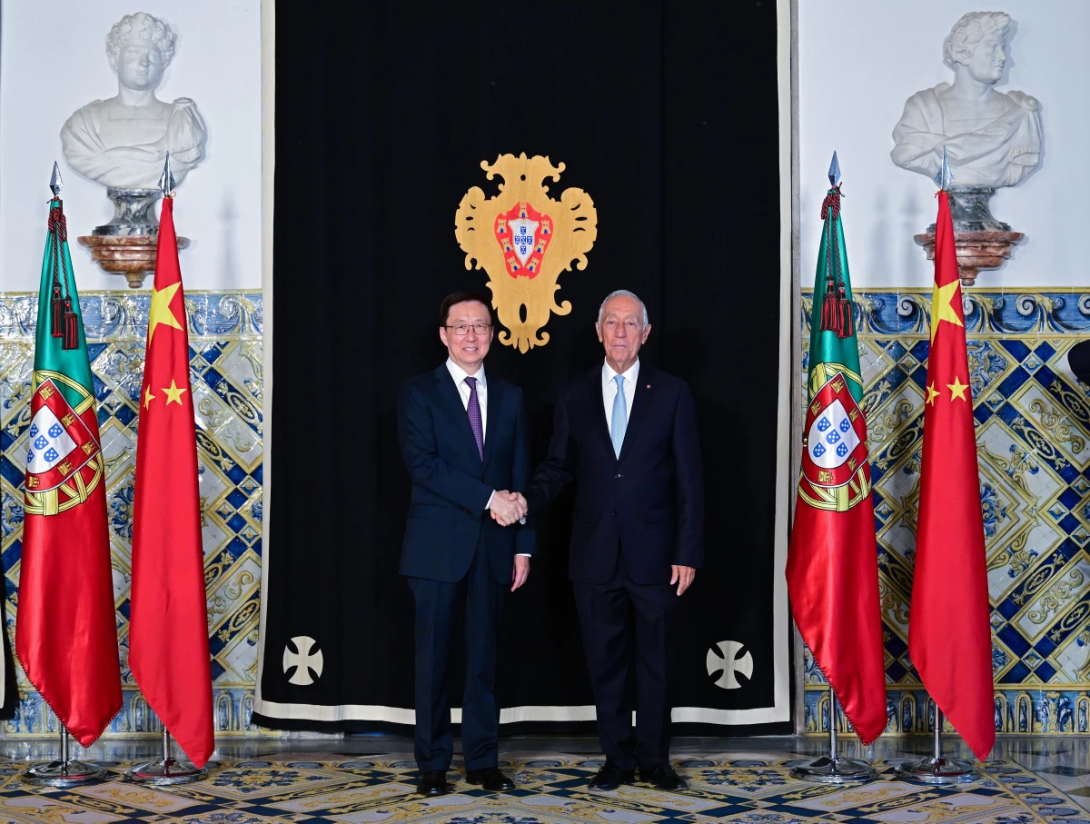 Çin Cumhurbaşkanı Yardımcısı Han Zheng Portekiz Cumhurbaşkanı ile görüştü