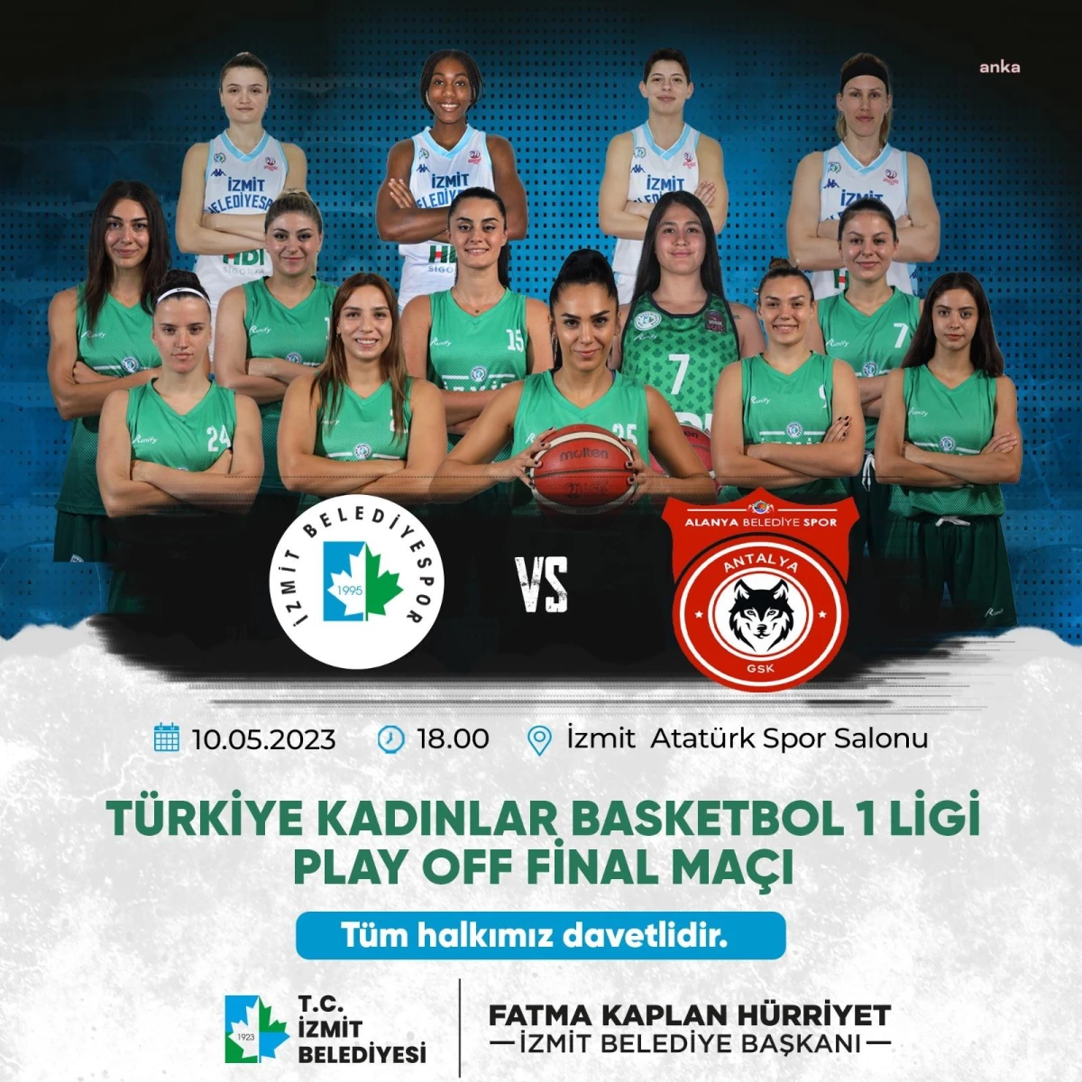 İzmit Belediyespor Kadın Basketbol Takımı Final Maçına Çıkıyor